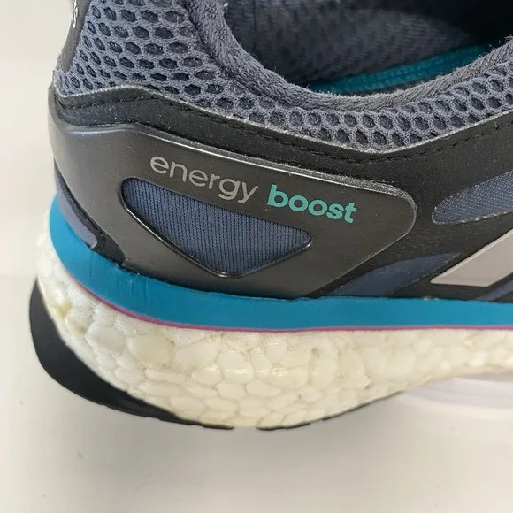 Adidas Shoes Women Size 10.5 Energy Boost Gray Athletic Running Sneakers 4112 - Picture 4 of 16